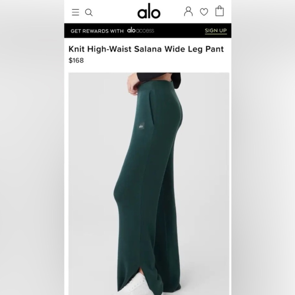 Alo Wide-Leg Pants Midnight Pants
